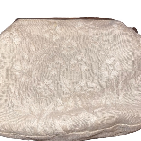 Vintage Wooden Purse Bag Embroidered Floral Clutch Handbag Small Handbag - Picture 2 of 4